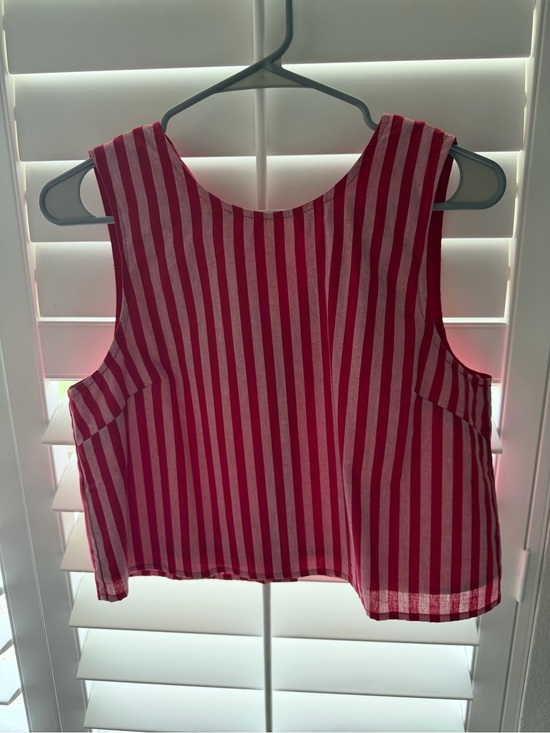 entro Tops - entro Red and Pink Striped Tank Top